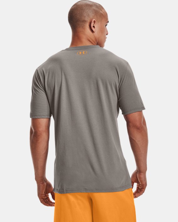 Men's UA Boxed Logo Outline Short Sleeve in Gray image number 1